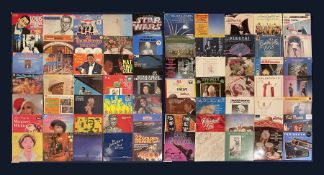 Large quantity of vinyl records including 'Nat King Cole Melody Mile'