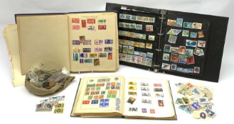 Stamps and coins including Great British pre-decimal coins