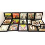 Sixteen vinyl records, each individually framed including Billy Connolly 'Atlantic Bridge', 'The Or