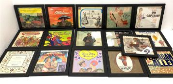 Sixteen vinyl records, each individually framed including Billy Connolly 'Atlantic Bridge', 'The Or