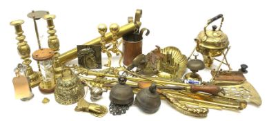 A group of assorted metalware