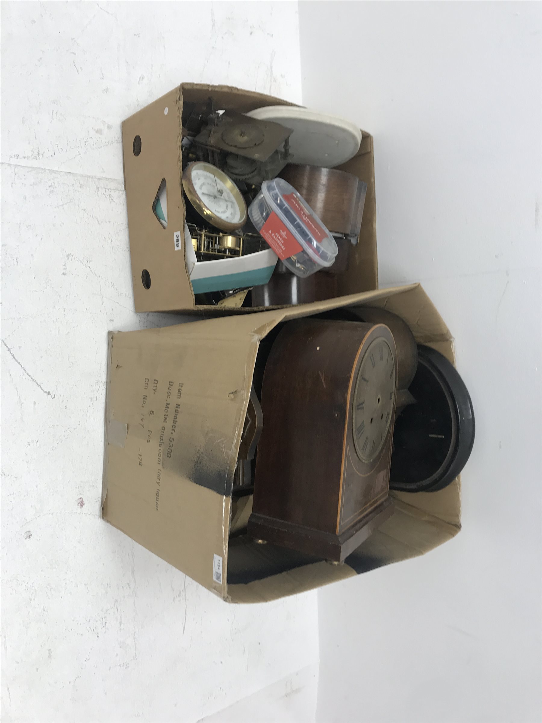 Collection of clock and watch parts - various cases some with movement