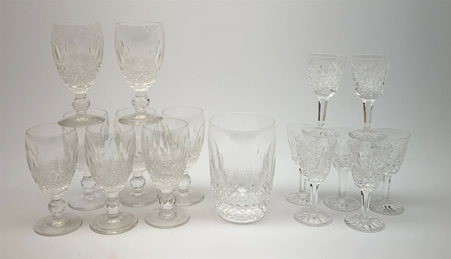A set of eight Waterford crystal Colleen pattern sherry glasses