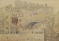 Edgar Thomas Holding (British 1870-1952): Durham Castle and Framwellgate Bridge