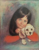 After Louis Shabner (British 1917-1981): Girl with Dog