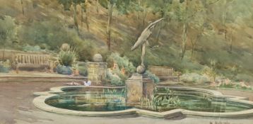 Kathleen Kitchin (British c.1876-1946): 'Brilliant Sunshine' - Italian Gardens Scarborough