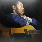 Peter J Bailey (British 1951-): Jazz Series - 'George Benson'