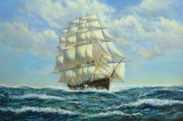 English School (20th/21st century): Clipper in Full Sail