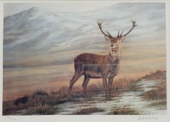 Robert E Fuller (British 1972-): Highland Stag