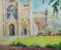 Pamela Chard (British 1926-2003): St Albans Cathedral