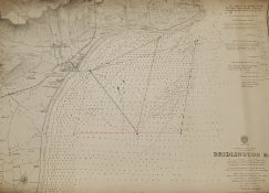 Six late 19th/20th century sea charts of Filey Bay