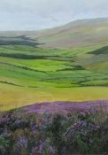 Julie Lightburn (British Contemporary): 'Spreading Luck in the Valleys (North Yorkshire Moors)'