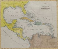 After Robert Wilkinson (British fl.1768-1825): 'An Accurate Map Map of the West Indies from the Late