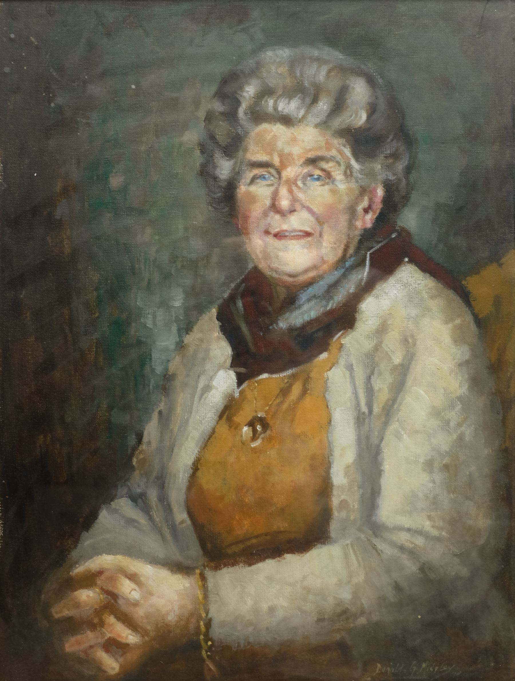 Donald Gray Midgely (British 1918-1995): Saville and Lottie Midgley - Portraits of the artist's pare