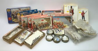 Various makers plastic model kits of soldiers - seven by Esci