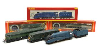 Hornby '00' gauge - three locomotives comprising Class A4 4-6-2 'Mallard' No.4468