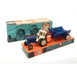 Britains Models - 9630 Ford 5000 tractor and Shawnee Poole Rear Dump with steering attachment and lo