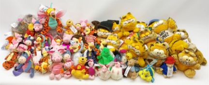 Over forty Walt Disney character soft toys including Tigger Pirate