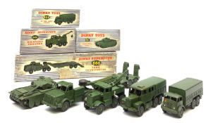 Dinky - Supertoys Thorneycroft Mighty Antar Tank Transporter No.660; Centurion Tank No.651; Recovery