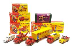 Four Corgi limited edition Pinder Jean Richard circus vehicles - 07201 Land Rover Pick-Up; 70101Berl