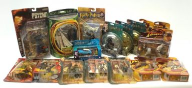 Assorted action figures - five Pirates of the Caribbean; five Indiana Jones; one Lord of the Rings;