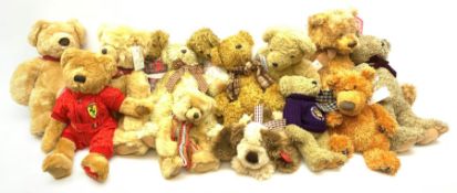 Fourteen modern collectable teddy bears including Traditional Bear Collection
