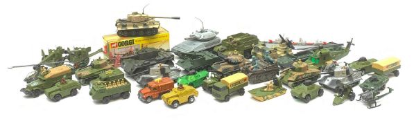 Various makers military vehicles - boxed Corgi Tiger Mk.1 tank No.900; six other by Corgi; four by D