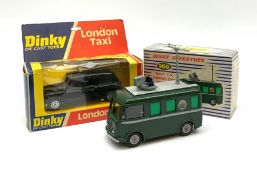 Dinky - B.B.C. T.V. Roving Eye Vehicle No.968; and London Taxi No.284