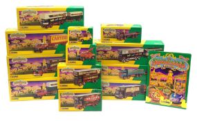 Corgi Showmans Range - twelve vehicles comprising 24801 Leyland Dodgem Truck & Caravan Set