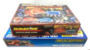 Scalextric - Silverstone Set still in factory sealed transparent packaging and box; and Banger Racew