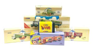 Four Corgi limited edition Billy Smart's Circus vehicles - 97300 Bedford Articulated Truck; 97891 AE