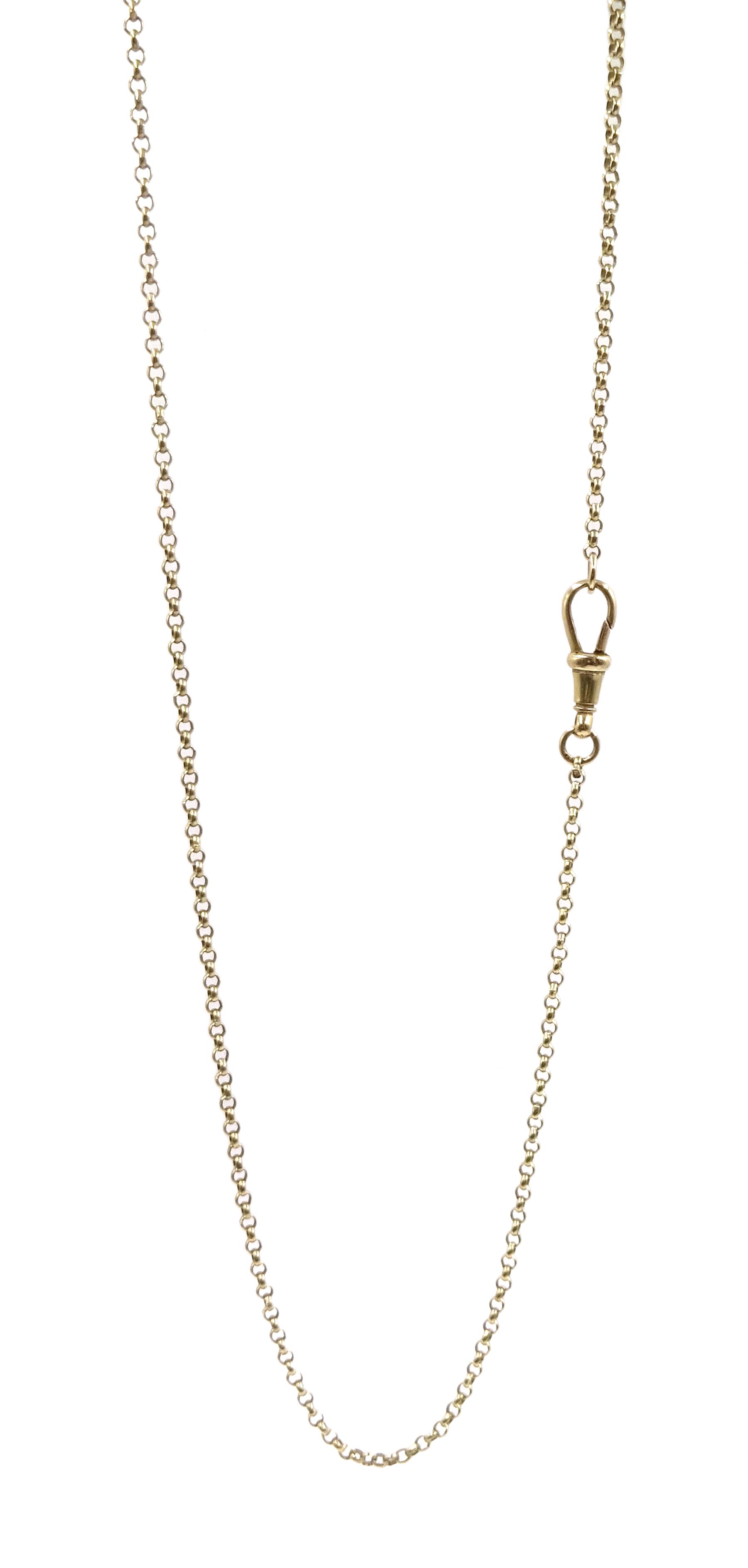 Gold cable link necklace stamped 9ct