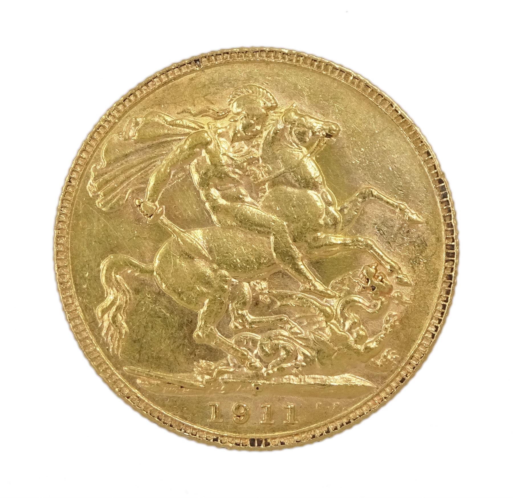 George V 1911 gold full sovereign - Image 2 of 2
