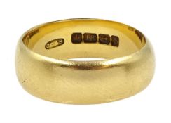 18ct gold wedding band hallmarked