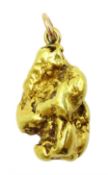 Gold nugget pendant