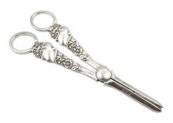 Pair of Victorian silver grape scissors