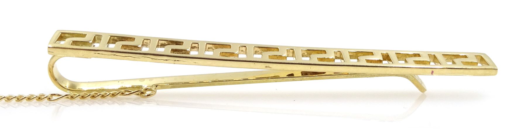 14ct gold Greek key design tie clip - Image 2 of 2