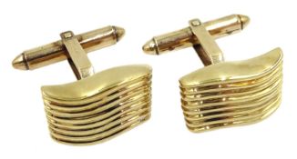 Pair of 9ct gold cufflinks hallmarked