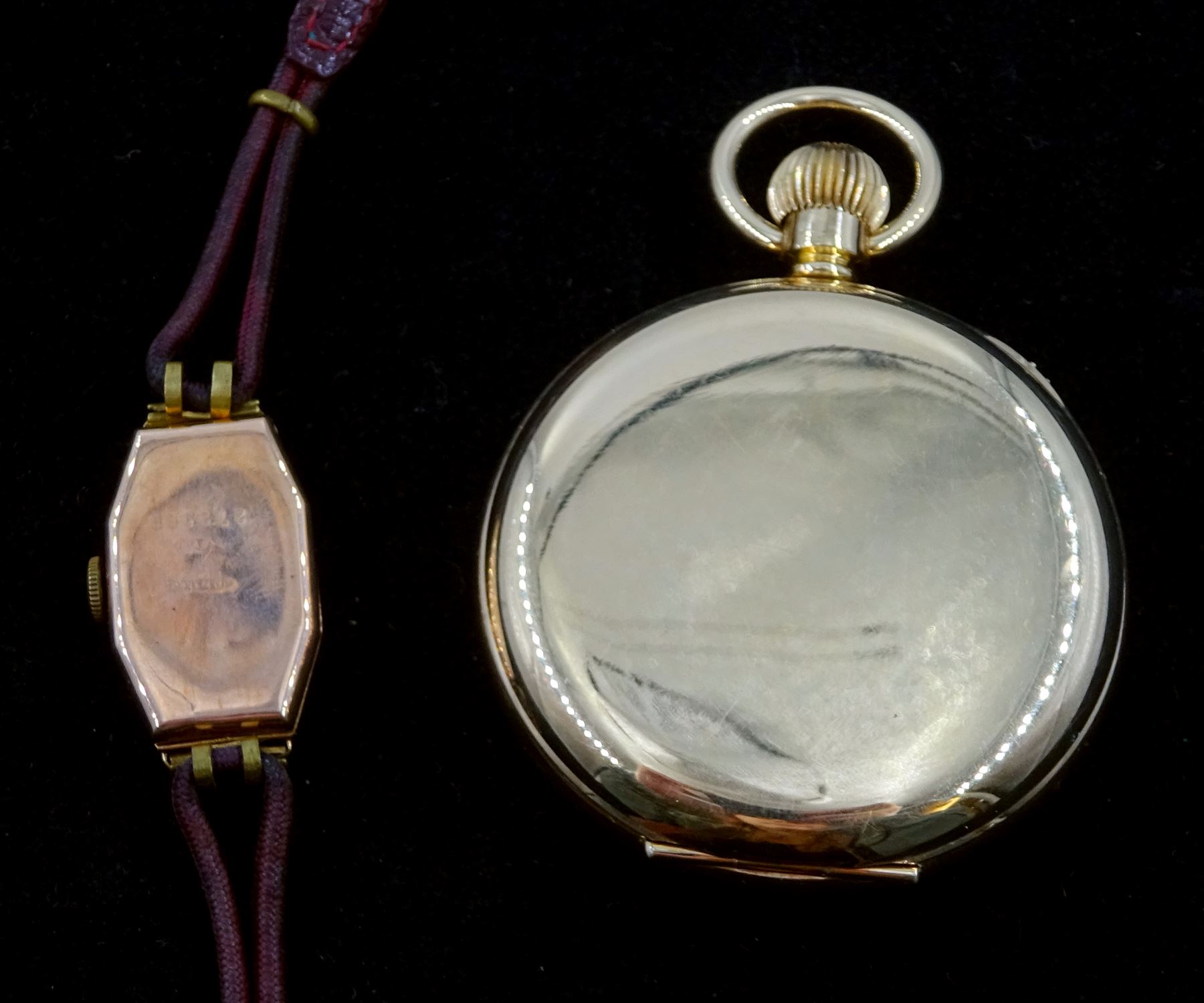 Early 20th century open face gold-plated keyless lever pocket watch by J.W.Benson - Image 2 of 2