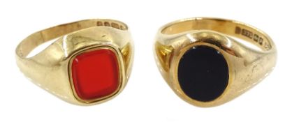 Two 9ct gold signet rings