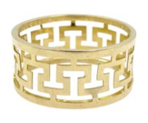 14ct gold Greek key design ring