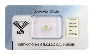 Certified loose fancy coloured cushion brilliant cut diamond