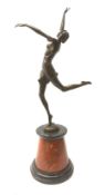 Art Deco style bronze figure of a girl