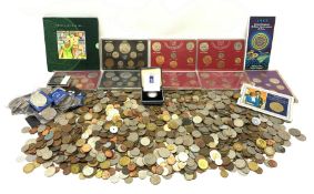 Collection of Great British and World coins including Queen Elizabeth II United Kingdom 1997 silver