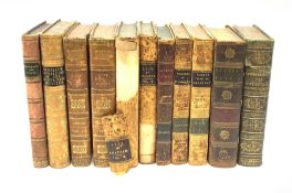 Eleven 18th/19th century leather bound books including Memoirs of the Life of .... William Pitt by G