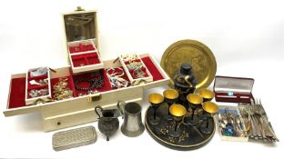 1930's Japanese black lacquer cocktail set