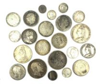 Approximately 260 grams of pre 1920 Great British silver coins including George IIII 1821 crown