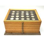 Small stacking coin cabinet