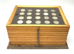 Small stacking coin cabinet
