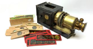 Tinplate and brass-mounted Magic Lantern